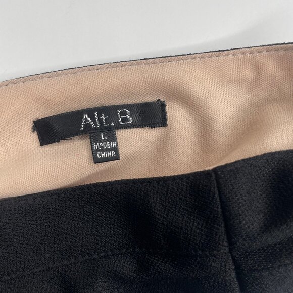 Alt. B Black & Nude Illusion Party Mini Midi Dress Size Large Occasion Event - Picture 10 of 11